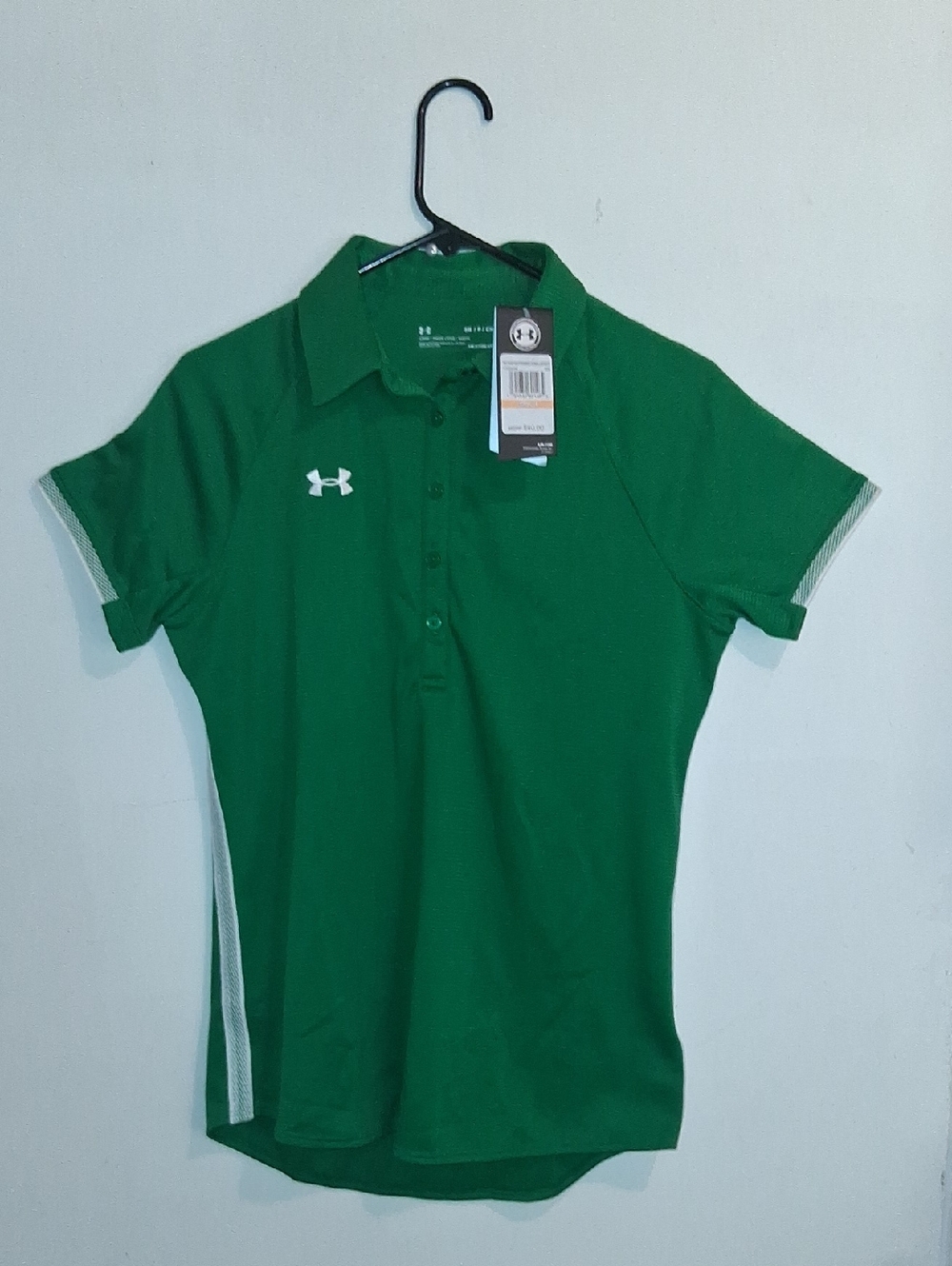 Under Armour Girls' Green Polo with Contrast Trim